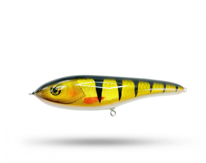 Jenzza Lures Hasslö Original Jr - Natural Perch i gruppen Fiskedrag / Jerkbaits hos Örebro Fiske & Outdoor AB (Hasslo Jr - Natural Perch)